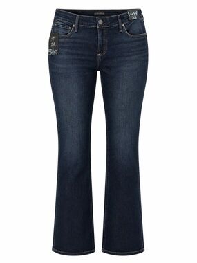 Luxe Dark Blue Flare Jeans